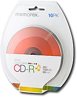 Memorex 32020016658 700 MB CD R Disc Blister Multicolor 10 Pack