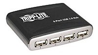 Tripp Lite U225 004 R 4 Port USB 2.0 Hub 480 Mbps External Black Silver