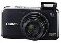 Canon 4246B001 PowerShot SX210IS 14.1 Megapixel Digital Camera 4x Digital Zoom 3 inch LCD Display TFT Active Matrix Black