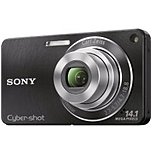 Sony Cyber shot DSC W350 B 14.1 Megapixels Digital Camera 4x Optical Zoom 2x Digital Zoom 2.7 inch Color LCD Display Video Black