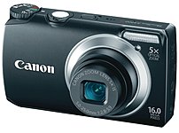 Canon PowerShot 5035B001 A3300 IS 16 Megapixels Digital Camera 5x Optical Zoom 4x Digital Zoom 3.0 inch LCD Display SD Memory Card MultiMediaCard Black
