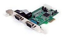 StarTech PEX2S553 Serial Adapter Card with 16550 UART 2 Port PCI Express RS232 Green