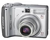 Canon Powershot 1774b001 A560 7.1 Megapixel Digital Camera - 4x Optical Zoom/ 4x Digital Zoom - 2.5-inch Display - Silver