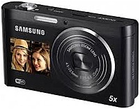 Samsung EC-DV100ZBPBCA DV100 Digital Camera - 16 Megapixels - 5x Optical Zoom/5x Digital Zoom - 2.7-inch Rear Display/1.5-inch Front Display - Black