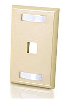 Cables To Go 03710 1-port Single Gang Multimedia Wall Plate - Ivory