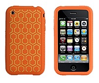 XtremeMac TuffWrap IPP TWT 23 Tatu Case for iPhone 3 Generation Orange Hexagons