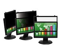 3M PF320W Framed Widescreen Desktop Privacy Filter for 20.1 LCD Monitor Black
