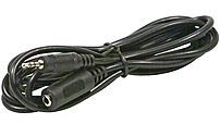 Steren 252 682 6 Feet Headphone Extension Cable 3.5 mm Female to 2.5 mm Male Black