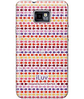 ILuv ISS222RED Hardshell Case with Pattern for Galaxy S II Red