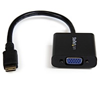 StarTech MNHD2VGAE Mini HDMI to VGA Adapter Converter for Digital Still Camera Video Camera Black