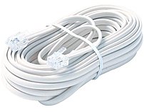 Steren BL 324 025WH 25 Feet 6 Wire Mod Telephone Cord White