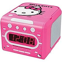 Hello Kitty Kt2053a Am, Fm Stereo Alarm Clock Radio With Cd Player - Pink