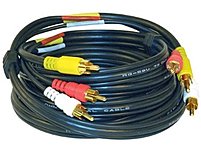 RCA VH84R 6 Feet Stereo Audio Video Cable 3 x RCA Audio Video Male Male Black