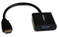 StarTech HD2VGAE2 HDMI to VGA Converter for Desktop PC Laptop Male Female Connector Black