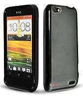 Technocel HTCONEVHGBK Hybrigel Protective Cover for HTC ONE V Black Clear