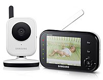 Samsung BabyVIEW SEW 3036W Wireless Video Baby Monitor with Infrared Night Vision and Zoom 3.5 inch Display