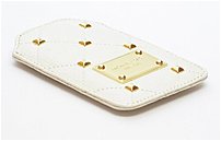 Michael Kors 32H2MQUL1L WHT Quilted Leather iPhone Case Vanilla