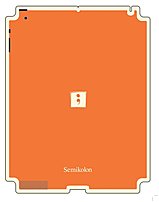 Semikolon 9930016 Removable Skin for Apple iPad 2 Orange