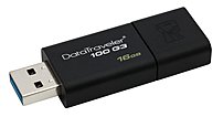 Kingston DataTraveler 100 G3 DT100G3 16GB USB 3.0 Flash Drive Black