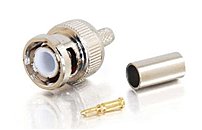 C2G 02053 RG 59 62 Male Crimp on Connector for Plenum Rated Cable Silver