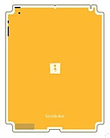Semikolon 9930001 Removable Skin for iPad 2 Sun Yellow