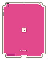 Semikolon 9930006 Removable Skin for iPad 2 Pink