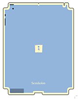 Semikolon 9930009 Removable Skin for iPad 2 Ciel Sky Blue