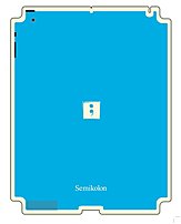 Semikolon 9930019 Removable Skin for iPad 2 Turquoise