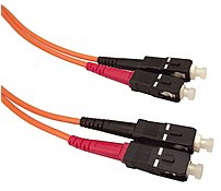 Shaxon FCSCSC01M B 3.3 Feet Multimode Fiber Optic Patch Cable 1 x SC Male Male Orange