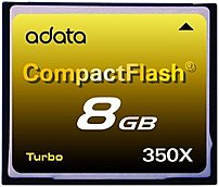 Adata ACF8G350XC Turbo 8 GB Compact Flash Card 52 MBps Read 47 MBps Write