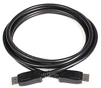 Micro Connectors M05 196 B 6 Feet Audio Video Cable with Latches 1 x DisplayPort Male Male Black