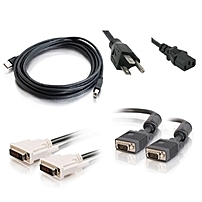 C2G 7070600 10 Feet Monitor Cable Kit NEMA 5 1 5P to IEC320C13