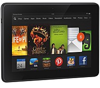Amazon Kindle Fire KNDFRHDX16WIFI Tablet PC Snapdragon 800 2.2 GHz Quad Core Processor 2 GB RAM 16 GB Storage 7.0 inch HDX Display Wi Fi Only Fire OS 3.0 Mojito Operating System