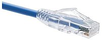 Unirise ClearFit 893339038260 10004 3 Feet Snagless UTP PVC Patch Cable Category 6 1 x RJ 45 Male 1 x RJ 45 Male Blue