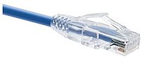 Unirise ClearFit 893339038314 10009 8 Feet UTP Patch Cable Category 6 1 x RJ 45 Male 1 x RJ 45 Male Blue