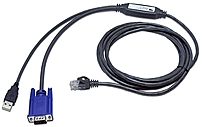Dell DUSBIAC 10 10 Feet Integrated Access Cable Cat5 VGA USB Connector