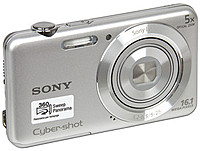 Sony Cyber shot DSC W710 16.1 Megapixel Compact Camera Silver 2.7 quot; Touchscreen LCD 5x Optical Zoom Electronic IS 4608 x 3456 Image 1280 x 720 Video HD Movie Mode DSC W710 S