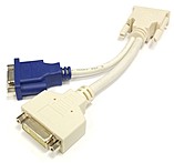 Wyse 920302 02L Kit Y Cable for V Class Dual Video 1 x 29 pin Combined DVI Male 1 x 24 pin Digital DVI Male 1 x 15 pin HD D Sub HD 15 Male