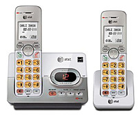 AT T EL52203 2 Handset Cordless Phone System with Caller ID Call Waiting DECT 6.0 Upto 14 Minutes Recording Time