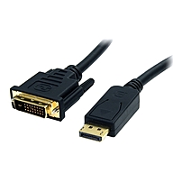 StarTech.com 6 ft DisplayPort to DVI Cable M M DisplayPort Male DVI D Single Link Male Digital Video 6ft Black DP2DVI2MM6