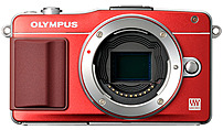 Olympus V206020RU000 E-PM2 16.1 Megapixels Mirrorless Digital Camera (Body Only) - 3.0-inch LCD Display - 4608 x 3456 - Micro Four Thirds Lens - Red