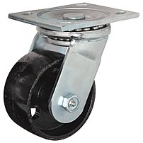 E.R. Wagner 1F8806411000191 Plate Caster Swivel Cast Iron Wheel 1200 lbs Load Capacity