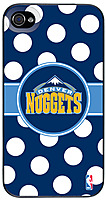 Coveroo 401 8468 BK FBC Denver Nuggets Polka Dots Thinshield Snap On Case for iPhone 4 4S