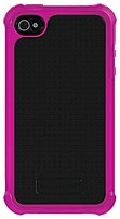 Ballistic SA0582 M965 Soft Gel Case for iPhone 4 and 4S Pink Black