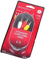 GE 33216 Composite Audio Video Cable 6.0 Feet