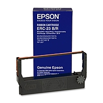Epson Color Ribbon Cartridge Black Red Dot Matrix 1 Each Retail ERC 23BR