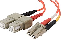C2G 33016 9.8 Feet Duplex 50 125 Multimode Fiber Patch Cable 2 x LC Male 2 x SC Male Orange