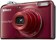 Nikon Coolpix L32 018208264827 26482 20.1 Megapixels Compact Digital Camera 5x Optical 4x Digital 3.0 inch LCD Display Red