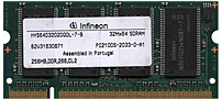 Infineon HYS64D32020GDL 7 B 256 MB SO DIMM Memory Module DDR SDRAM 200 Pin PC 2100 266 MHz