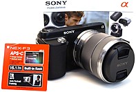 Sony Alpha NEX F3K B 16.1 Megapixels Digital Camera 3x Optical Zoom 8x Digital Zoom 3 inch LCD Display Black